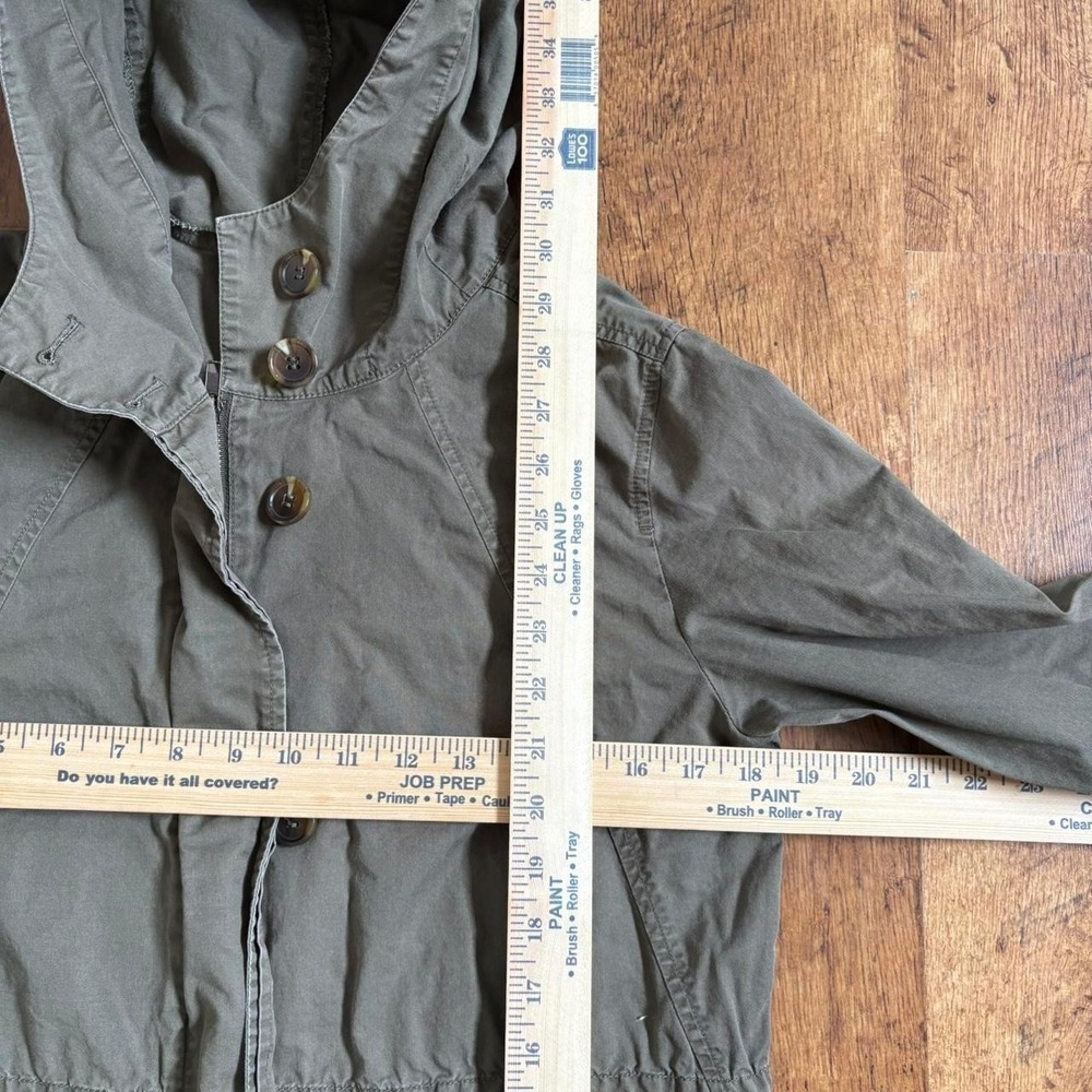 🌲 Gorpcore Grunge Olive Green Utility Parka Jacket size m - Picture 6 of 7